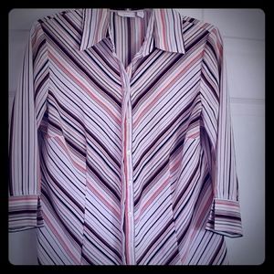 3/4 sleeve button down top